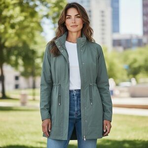 Athleta Women’s Drip Drop Rain Jacket in Sage Green
